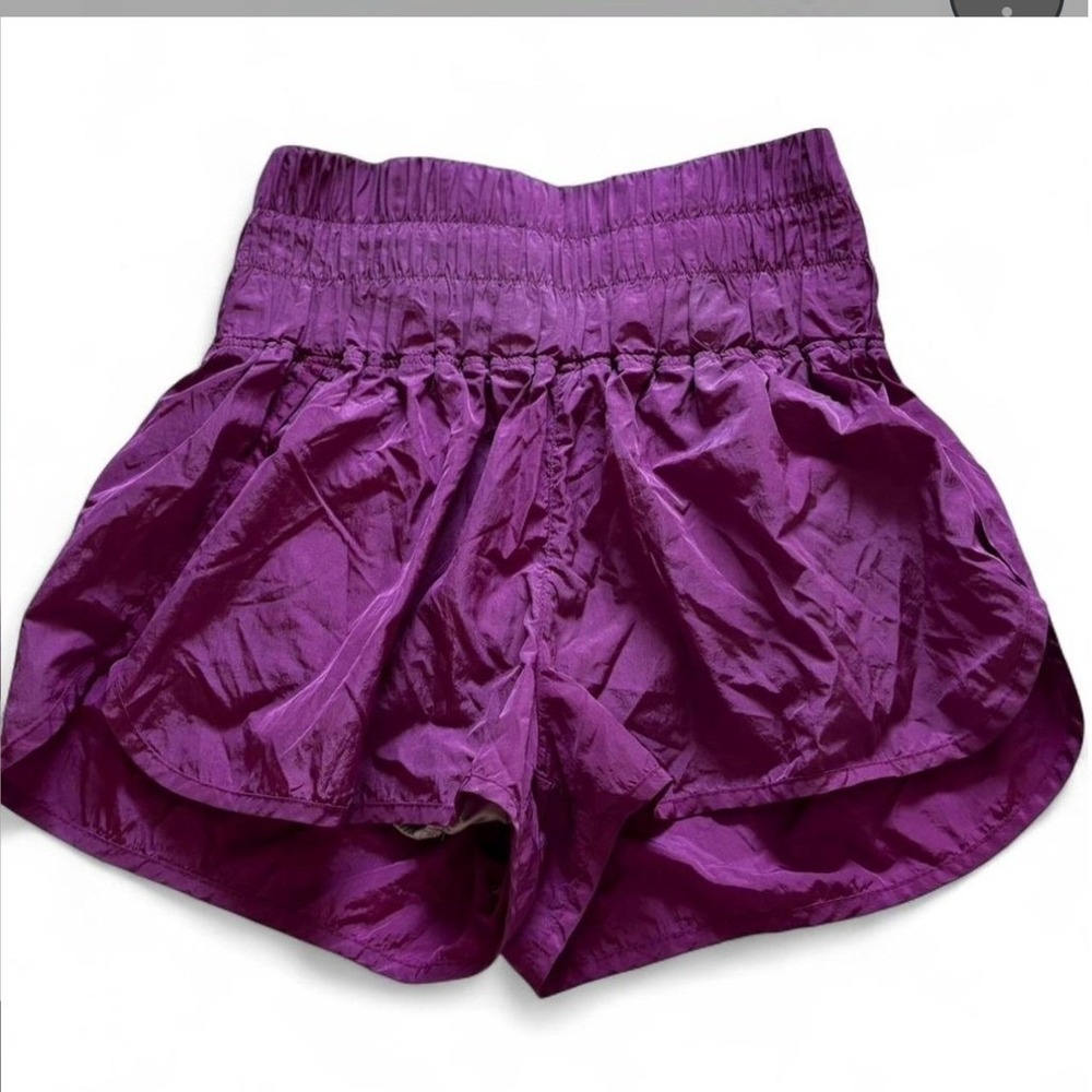 Free People Movement The Way Home Shorts Magenta Purple High Rise Smocked Medium